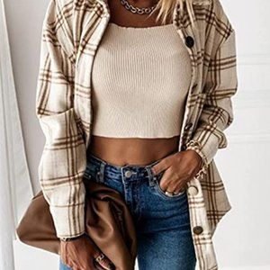 Angashion Women's Long Sleeves Leopard Print Knitting Cardigan Open Front Warm S